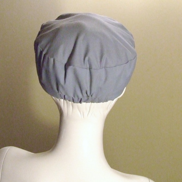 Simple solid color casual brimmed hat grey blue - Picture 2 of 4